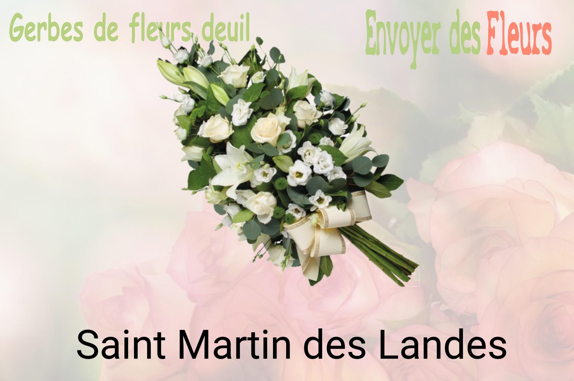 Gerbe de fleurs de deuil livrée à Saint-Martin-des-Landes